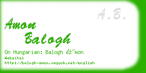 amon balogh business card